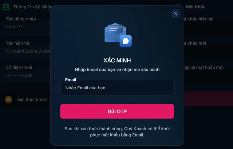 Xác Minh Tài Khoản Để Tăng Cường Mức Độ Bảo Mật Cho Tài Khoản Của Bạn