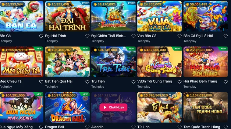 Sảnh Trò Chơi Nổ Hũ RikBet Với Hàng Ngàn Giải Thưởng Giá Trị Khủng