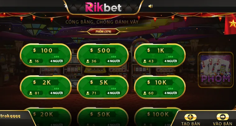 Phỏm Tại RikBet Sân Chơi Bài Cào Kinh Điển Đẳng Cấp Với Chiến Thuật Đỉnh Cao